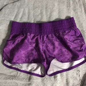 Purple paisley shorts